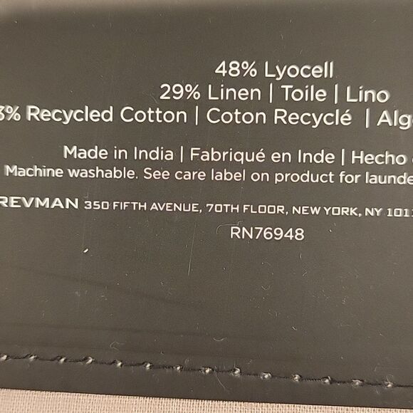 Vera Wang Warm Grey Sheet Set,Queen - Picture 6 of 6